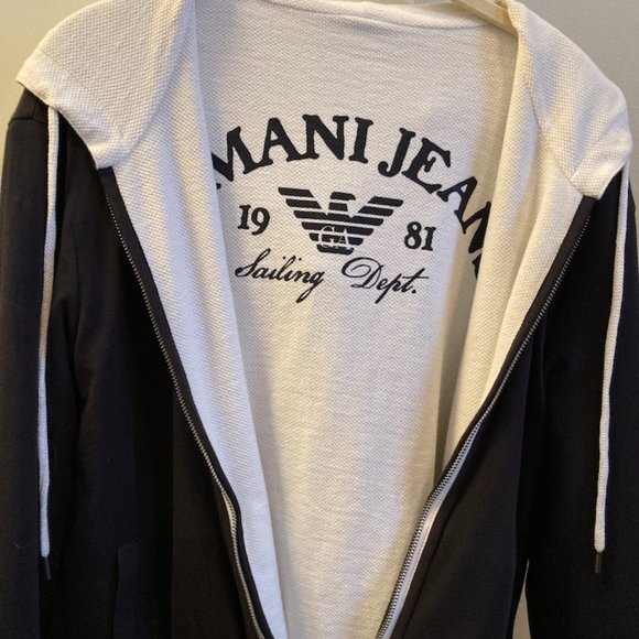 Reversible Armani Jeans Hoodie - Picture 1 of 12